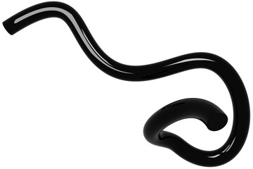 3D Shiny Abstract Shape Object, 3d rendering glossy steel, sleek shape design element, futuristic, shiny design