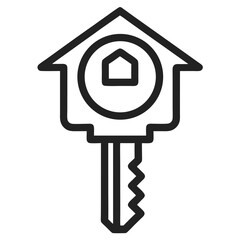 House key icon home ownership real estate symbol