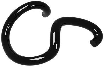 3D Shiny Abstract Shape Object, 3d rendering glossy steel, sleek shape design element, futuristic, shiny design