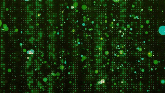 green binary code background