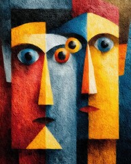 Abstract Cubist Painting