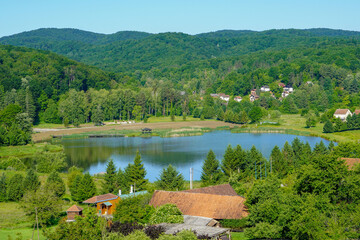 Spring landscape around Podgarić in Bjelovar-Bilogora County, central Croatia

