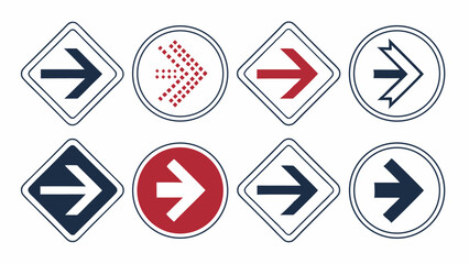 Simple Arrow Vector Icons for Clean User Interfaces