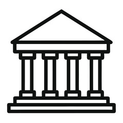 Obraz premium Classic greek temple building architecture icon design