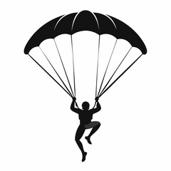 3d man with a parachute