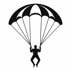 silhouette of parachute
