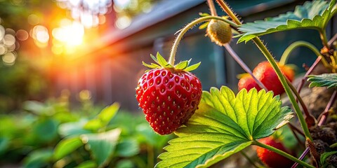 Urban Exploration: Sun-Drenched Wild Strawberry - Last Harvest, July Berries