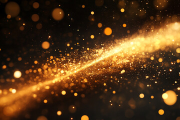 Obraz premium Meteor dust trail in glowing stardust