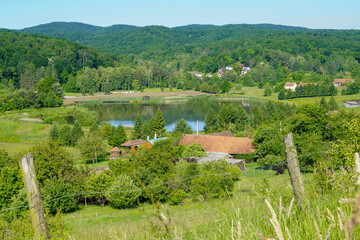 Podgarić, a tiny little village located on the hills of Bjelovar-Bilogora County in central Croatia, with a lovely lake surrounded by forrest and hills.
