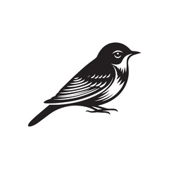 **"Vibrant Eastern Bluebird Vector Silhouette: Cheerful Songbird Design Featuring Rounded Body, Upright Posture, and Distinctive Color Pattern in Clean, Minimalist Style for Crafts and Digital Art"**
