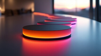Modern illuminated podiums