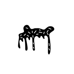 black dripping liquid with confetti sprinkles