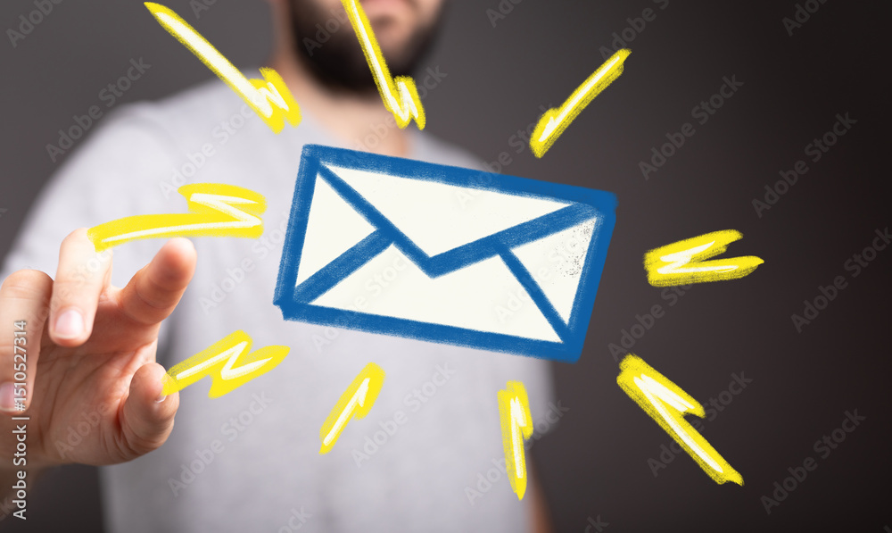 Poster Quick email alerts. Never miss a message again! Boost productivity with instant notifications.