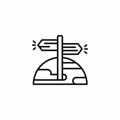 global directions icon sign vector