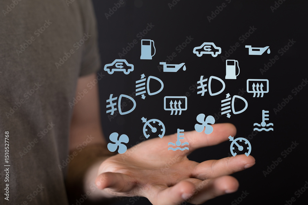 Aufkleber Learn to recognize and interpret common car dashboard warning lights.  Avoid costly repairs by understanding their meanings.