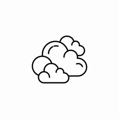 heavy clouds icon sign vector