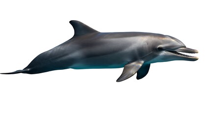Fototapeta premium Dolphin in Motion: A Sleek, Aquatic Portrait
