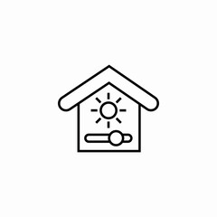 house temperature contorls icon sign vector