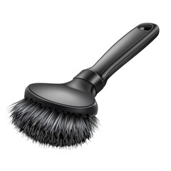 A modern sleek black cleaning brush ready to tackle any mess with its on transparent background