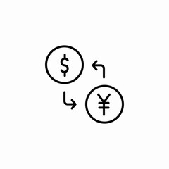money exchange icon sign vector