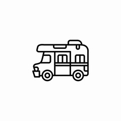 motorhome rv icon sign vector