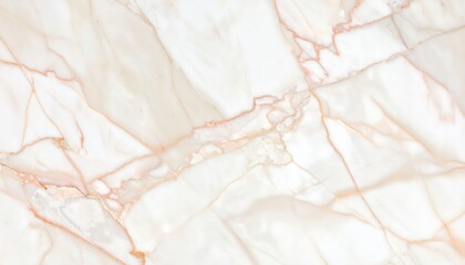 Fototapeta premium Elegant white marble with delicate peach veining creating a luxurious texture
