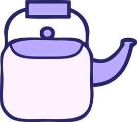 cute cartoon of a kettle pot