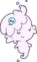 Obraz premium cute cartoon ghost girl