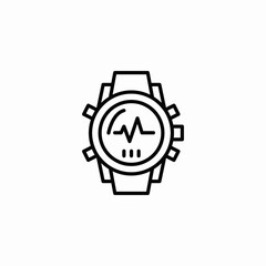 smartwatch heartbeat icon sign vector