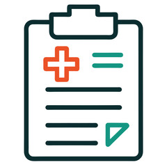 Medical report clipboard icon healthcare document form