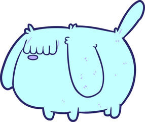 cute funny cartoon dog