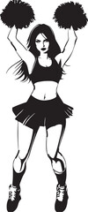 illustration of a cheerleader