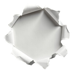 hole in paper Isolated on transparent background