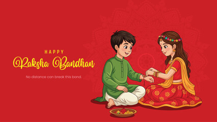Raksha bandhan festival greeting card India. editable abstract vector illustration design. Happy Raksha Bandhan with nice Decorative Rakhi for Raksha Bandhan.