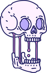 tattoo in traditional style of a skull