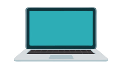 Modern laptop computer technology device screen blank