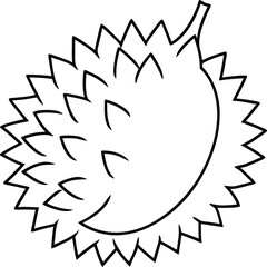 durian outline stylized spiky shape.