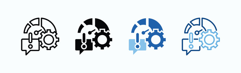 Obraz premium Response Icon Sheet Multiple Style Collection Isolated Vector