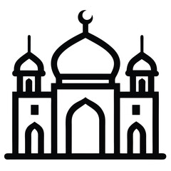 Mosque icon islamic architecture religious building symbol