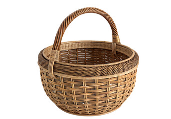 Obraz premium Square Woven Basket Cut Out on White