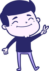 happy cartoon man