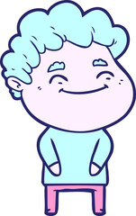 cartoon friendly man