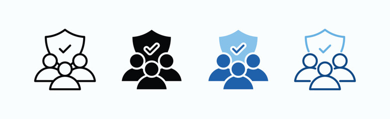 Public Safety Icon Sheet Multiple Style Collection Isolated Vector