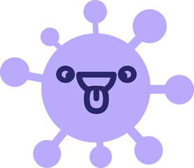 cute happy cross eyed virus