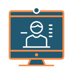 Online video conference webcam chat person communication