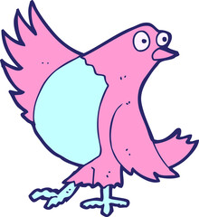 cartoon dancing robin