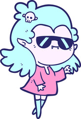 cute cartoon cool vampire girl