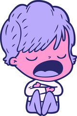 cartoon woman talking