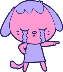 cartoon crying dog