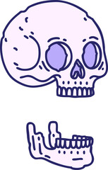 tattoo in traditional style of a skull